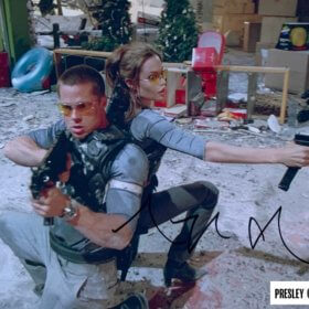 Brad Pitt Angelina Jolie Signed Photo