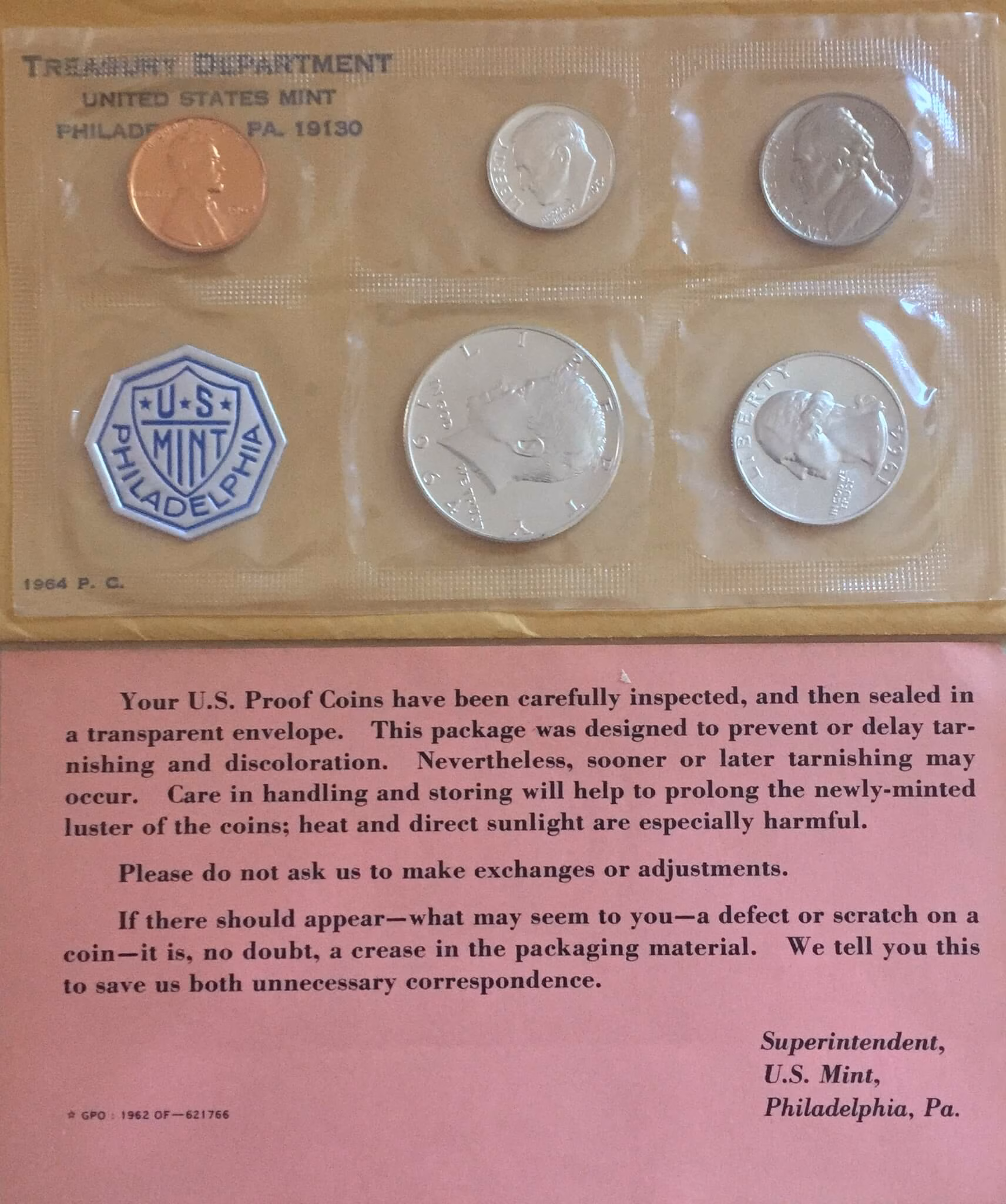 1964 U.S. Proof Coin Set