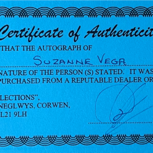 Suzanne Vega Autograph
