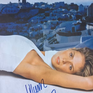 Heidi Klum hand-signed 8x10 magazine page in very good condition inscribed in blue ink on circa 2000s – authentic modelling and TV autograph with Certificate of Authenticity (COA)