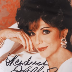 Joan Collins Hand Signed Photo: 5.25"x4" colour 1990s studio portrait, COA, secure guaranteed delivery, Presley Collectibles.