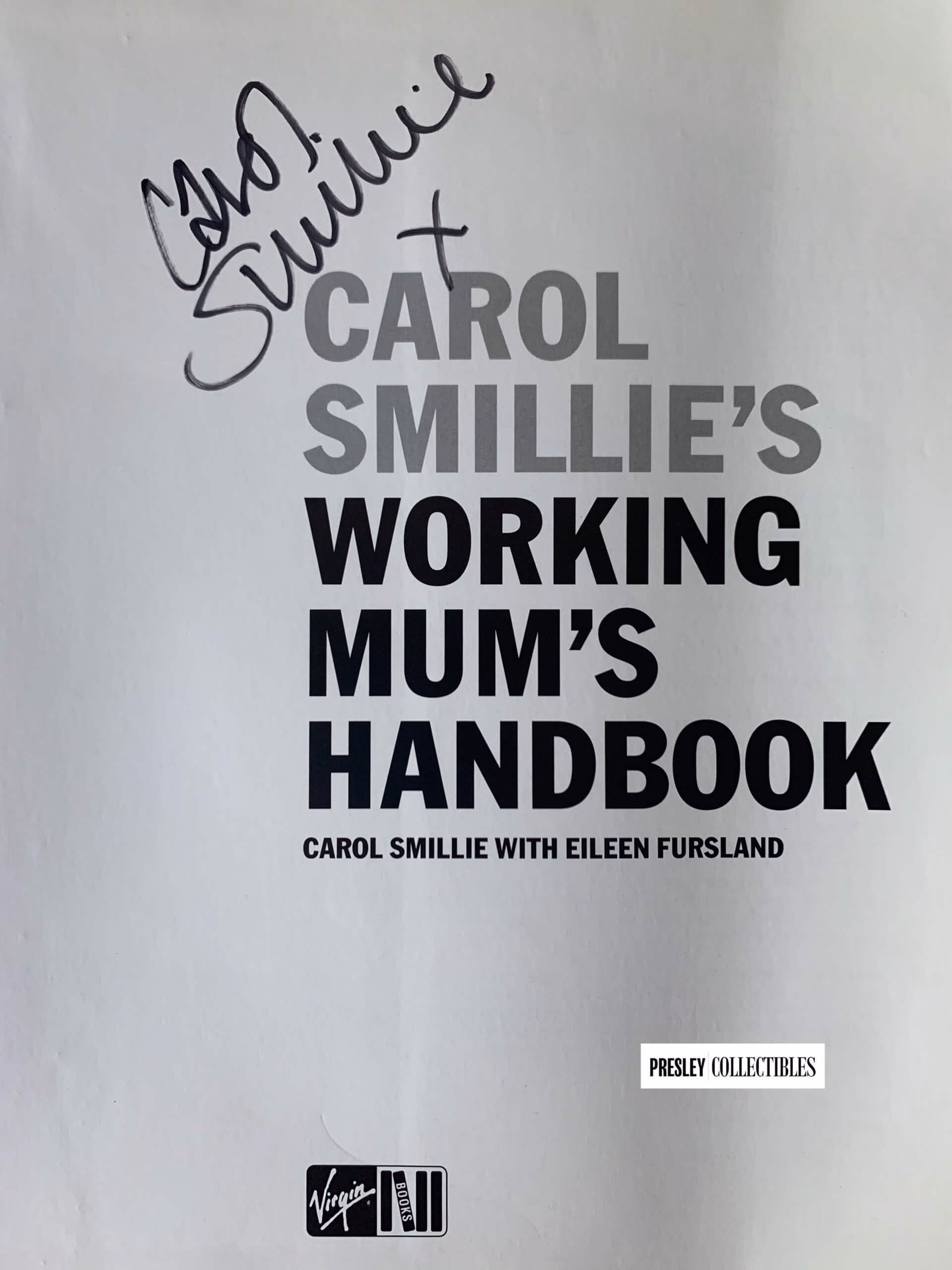 Carol Smillie Signed Book