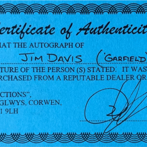 Jim Davis Garfield Autograph