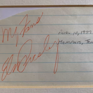 Elvis Presley Autograph Rare