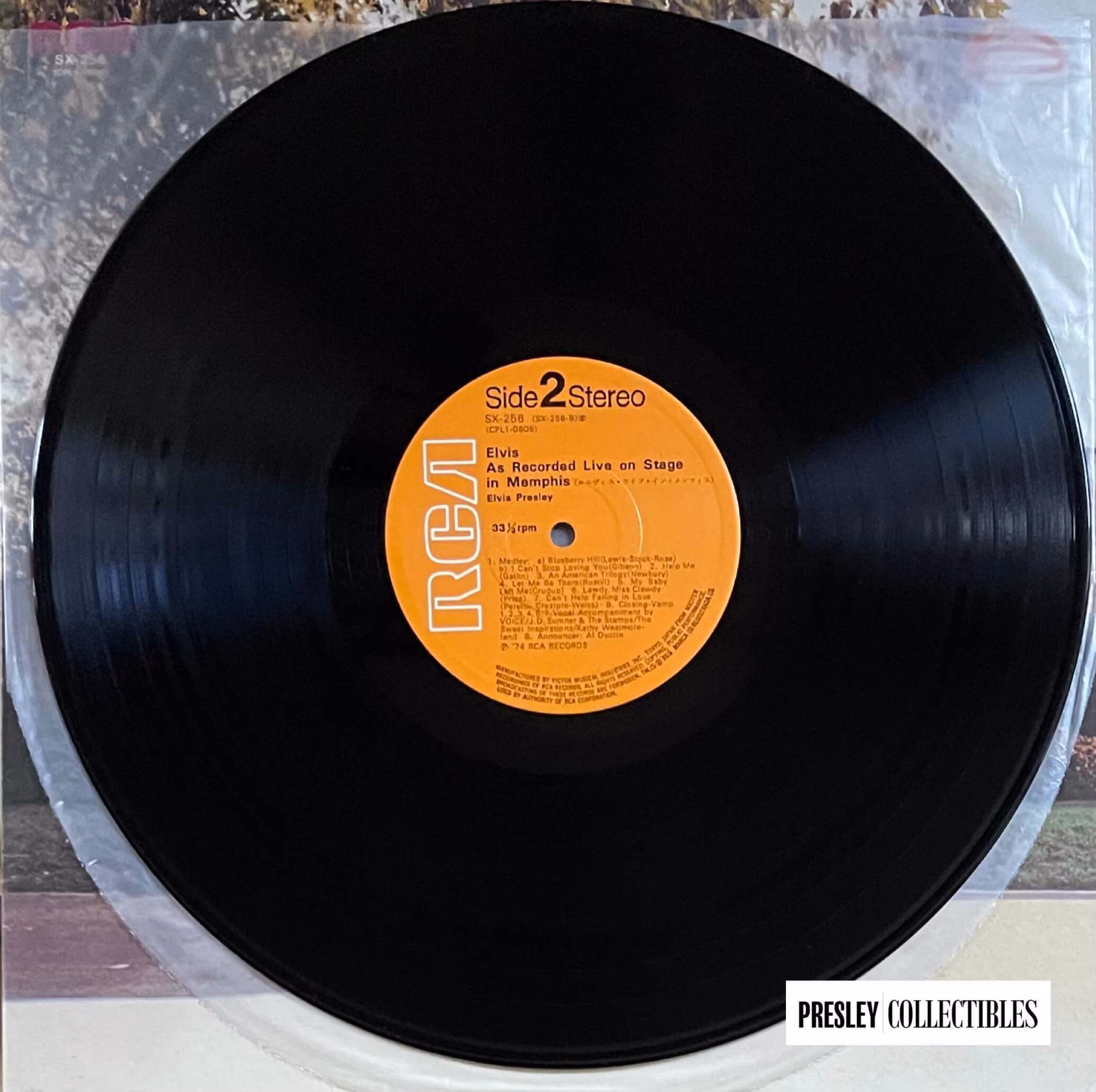 Elvis Presley – As Recorded Live On Stage In Memphis Japanese LP SX-256