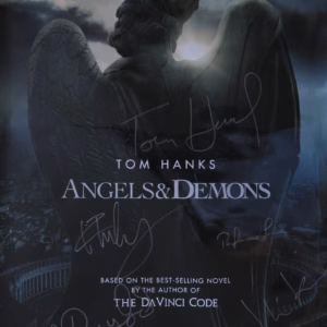 Angels & Demons Cast Signed Poster 27.6"x39.6" multi-signed movie poster with COA and trackable worldwide delivery, Buy movie memorabilia from Presley Collectibles.