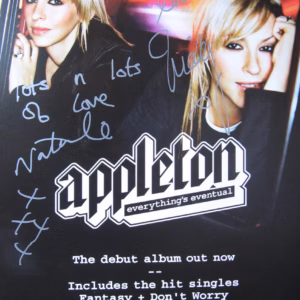 Appleton: Hand Signed 8x6 Colour Promo Photo