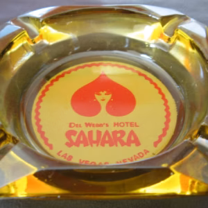 Sahara Casino: "Gold Coloured Ash Tray - Las Vegas"