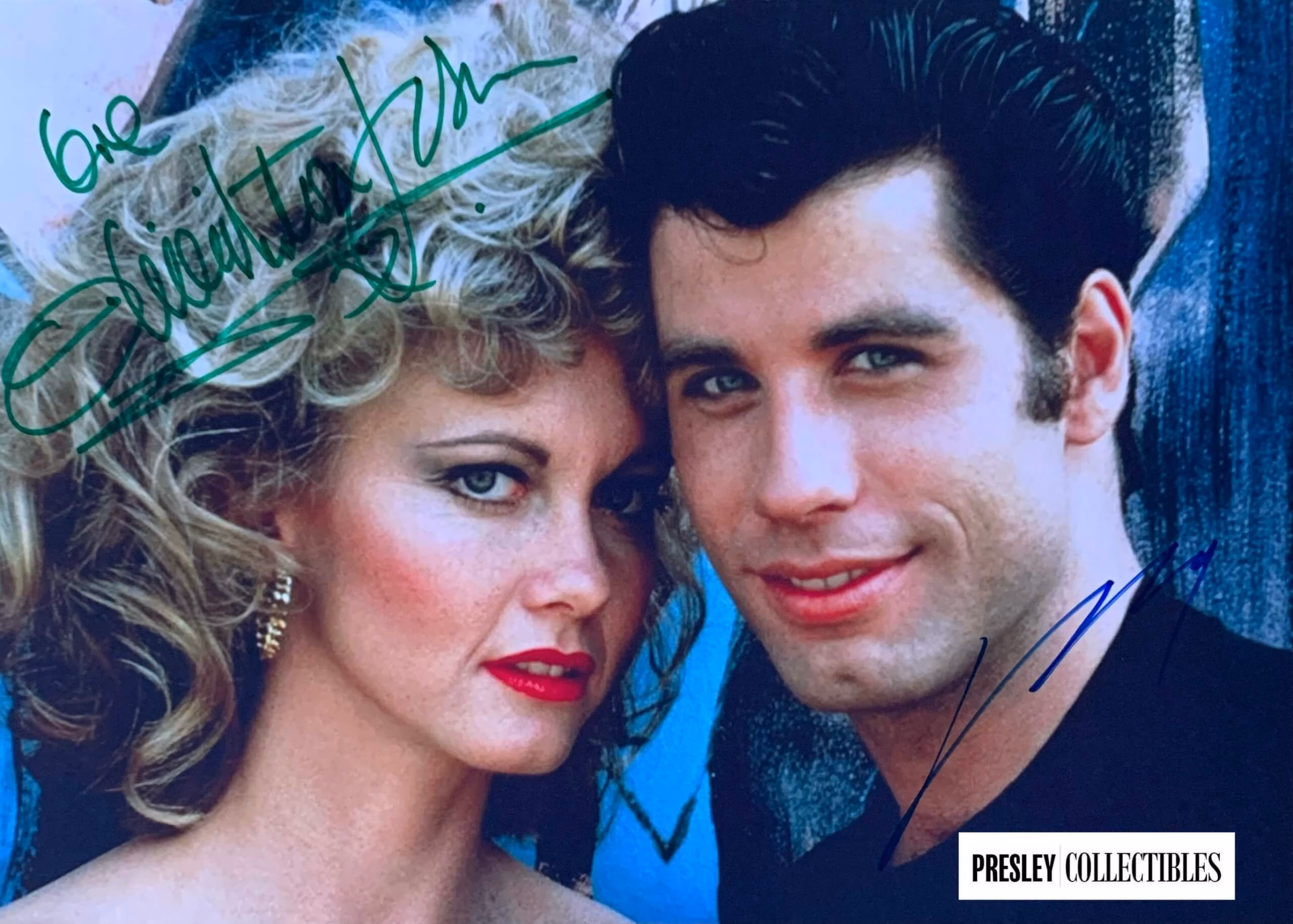 Cast Autographed Grease Photo