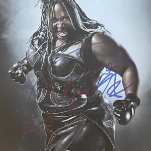 Kia Stevens Autograph. Kia Stevens hand-signed 10" x 8" colour promo photo in excellent condition in blue ink – authentic TV comedy drama autograph with Certificate of Authenticity (COA)