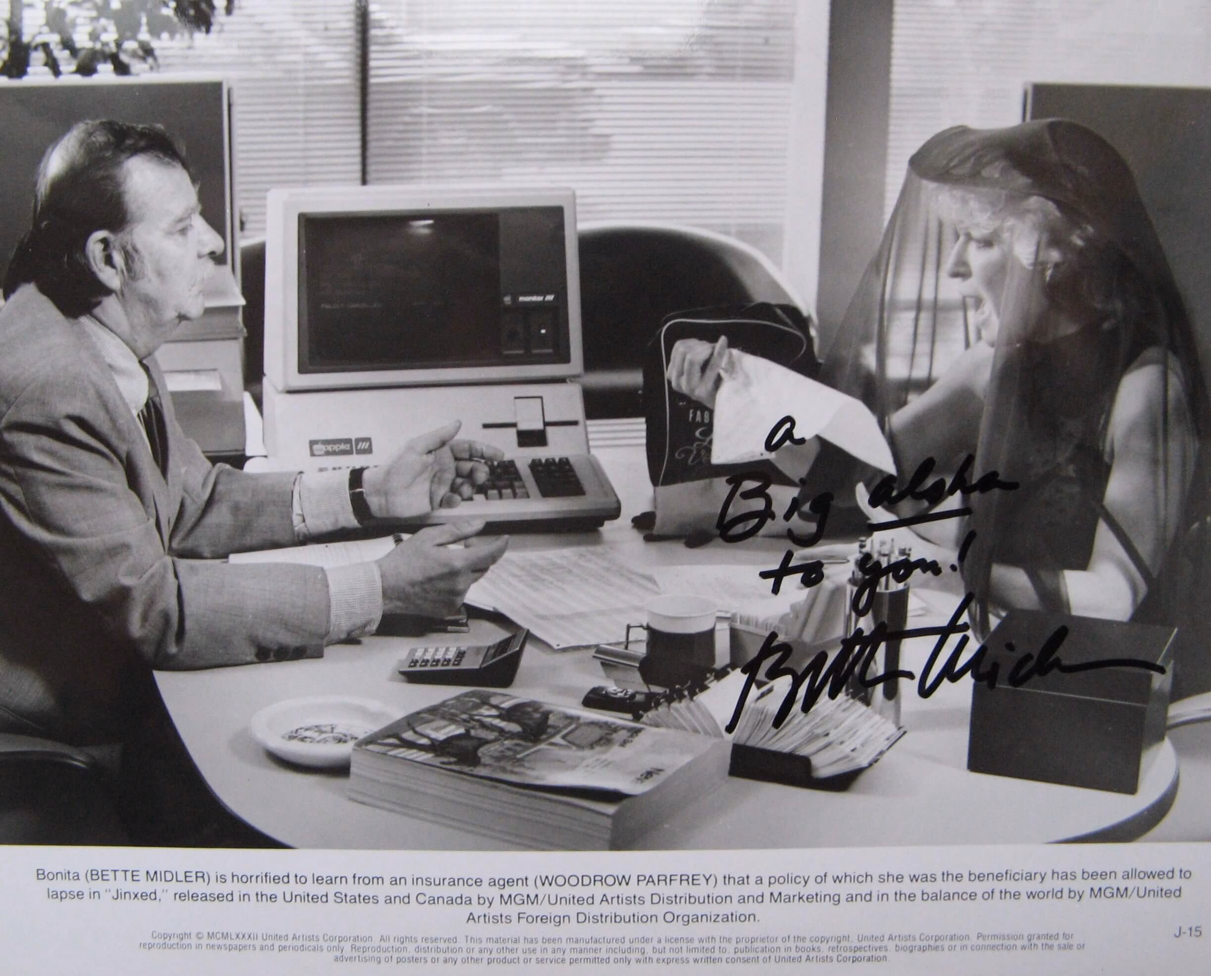Bette Midler Autograph