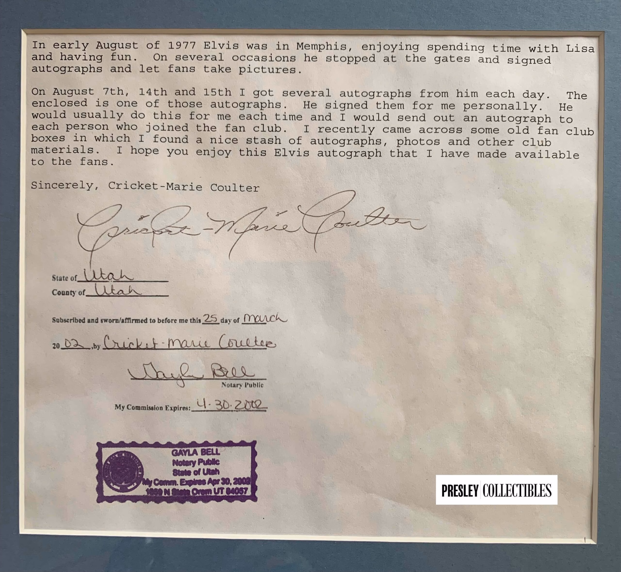 Elvis Presley Autograph Rarest