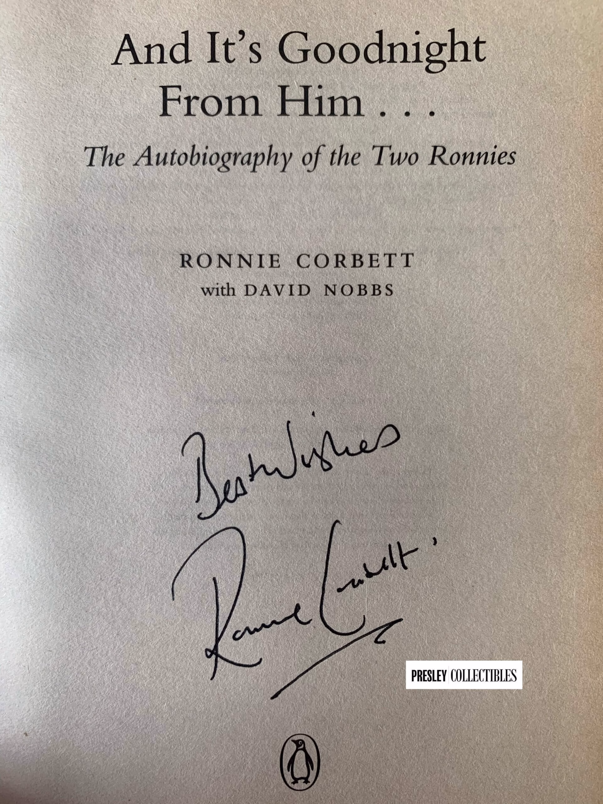 Ronnie Corbett Autograph
