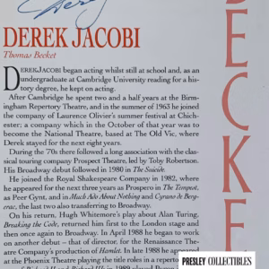 Derek Jacobi Autograph