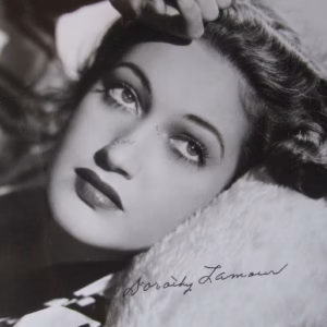 Dorothy Lamour: "Hand Signed Black and White Promo Photo"