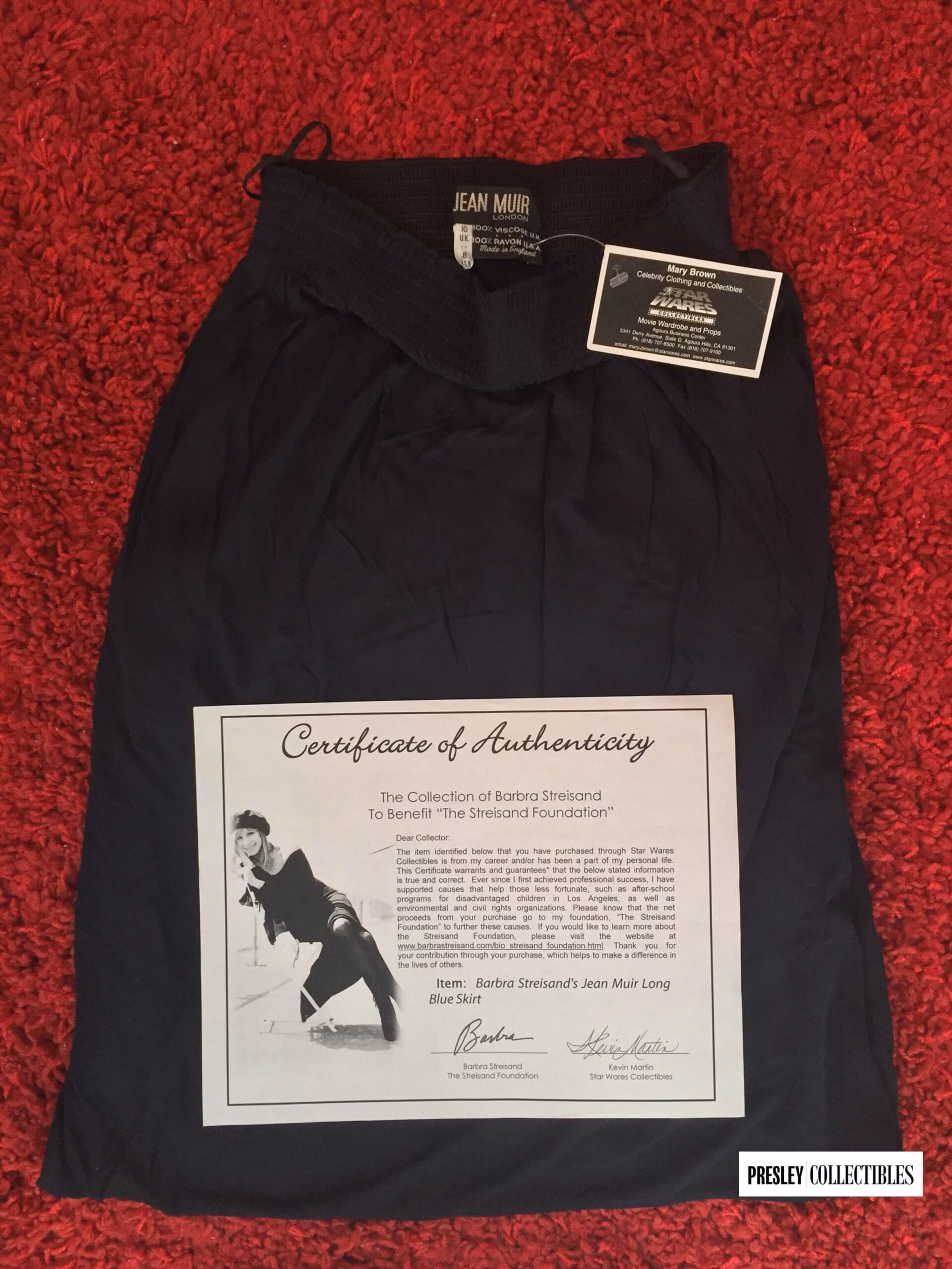 Barbra Streisand Owned Blue Skirt