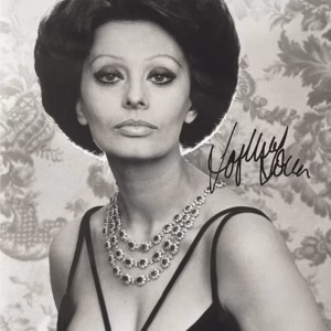 Sophia Loren Hand Signed Photo