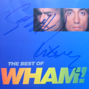 George Michael and Andrew Ridgeley Hand Signed The Best Of Wham! CD