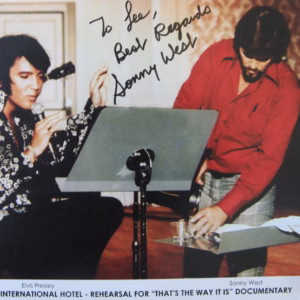 Sonny West: Hand Signed 8.5x11 Elvis Presley Photo
