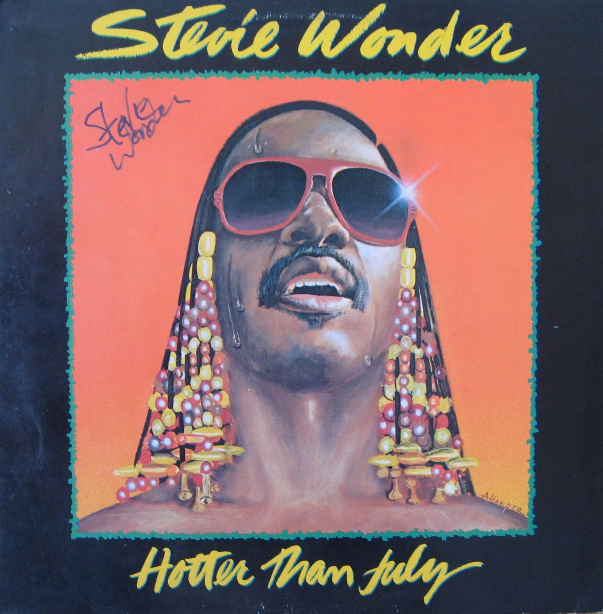 Stevie Wonder: Hand Signed "Hotter Than July" LP