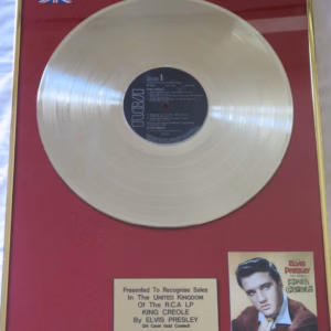Elvis Presley King Creole. Elvis Presley King Creole gold record presentation in very good condition – authentic music award presentation with worldwide shipping and market leading 90-day money back guarantee.