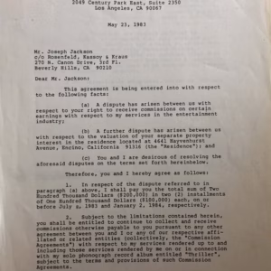 Michael Jackson File Copy Agreement