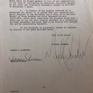 Michael Jackson File Copy Agreement