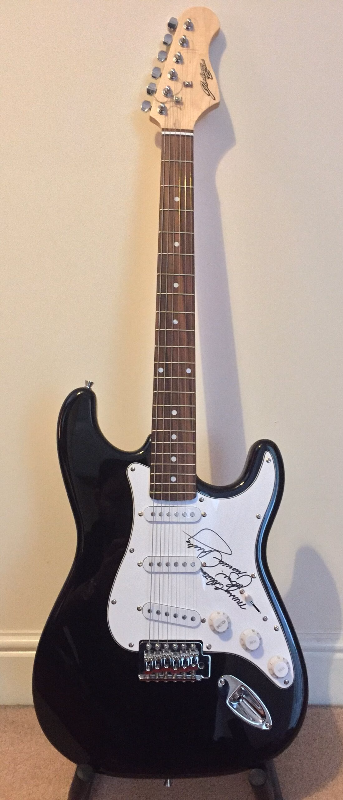 Priscilla Presley Signed Guitar