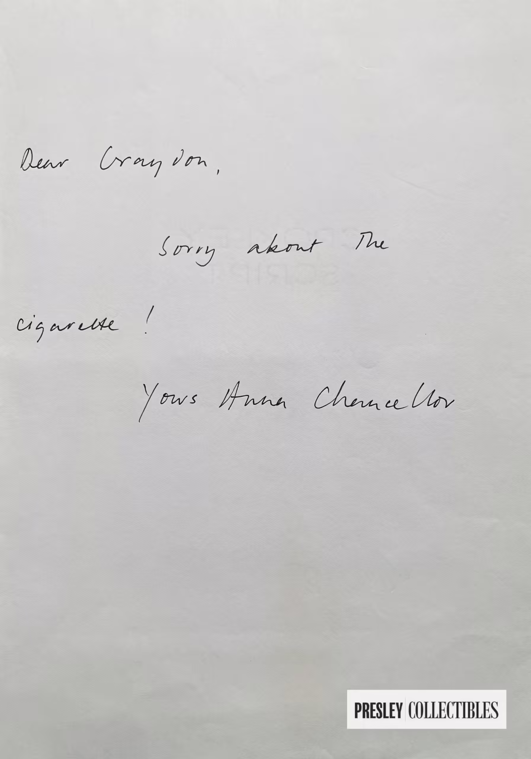 Anna Chancellor Autograph