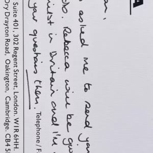 Rebecca Croft Autograph