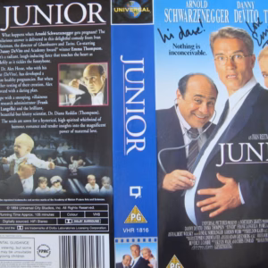 Emma Thompson: Hand Signed "Junior" VHS Cover