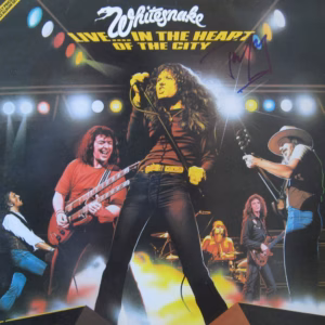 Whitesnake: "Jon Lord Signed "Live..In The Heart Of The City"" LP