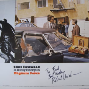 Robert Urich: Hand Signed "Magnum Force" Movie Theatre Lobby Card