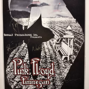 Pink Floyd Autographed Poster 24"x36" colour Finnegan concert design reproduction signed in silver by Roger Waters, Nick Mason, David Gilmour and Richard Wright with COA and trackable worldwide delivery, Buy Music memorabilia from Presley Collectibles.