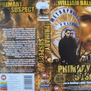 William Baldwin: Hand Signed "Primary Suspect" VHS Cover