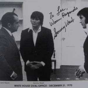Sonny West: Hand Signed 8.5x11 Elvis Presley Photo
