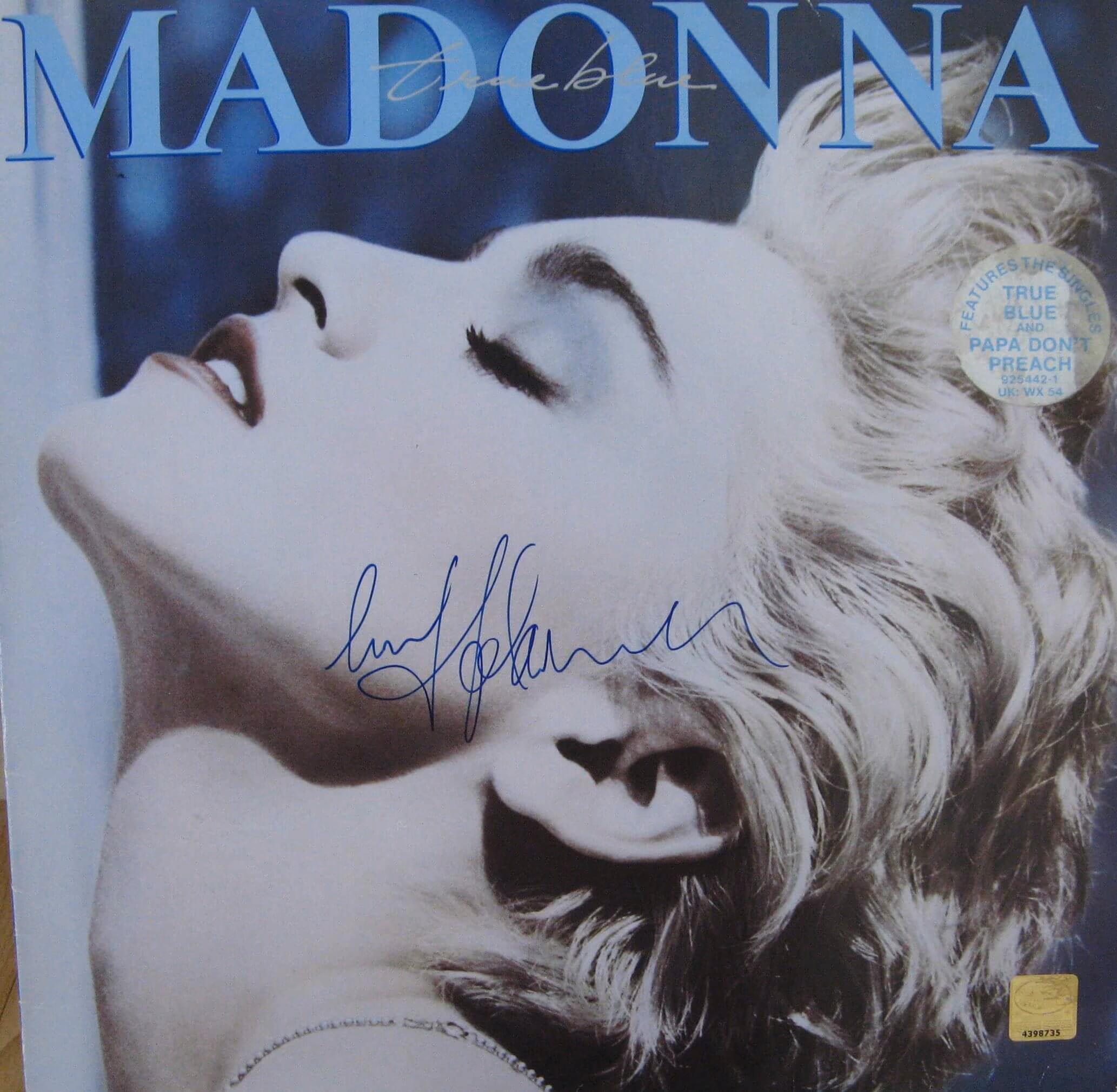 Madonna: Hand Signed "True Blue" LP