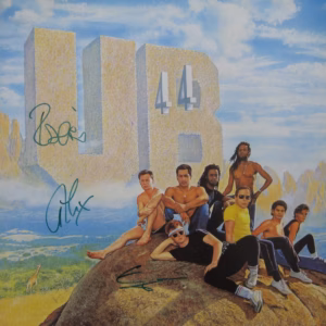 UB40: Ali Campbell, Earl Falconer and Robin Campbell Hand Signed "UB44" LP