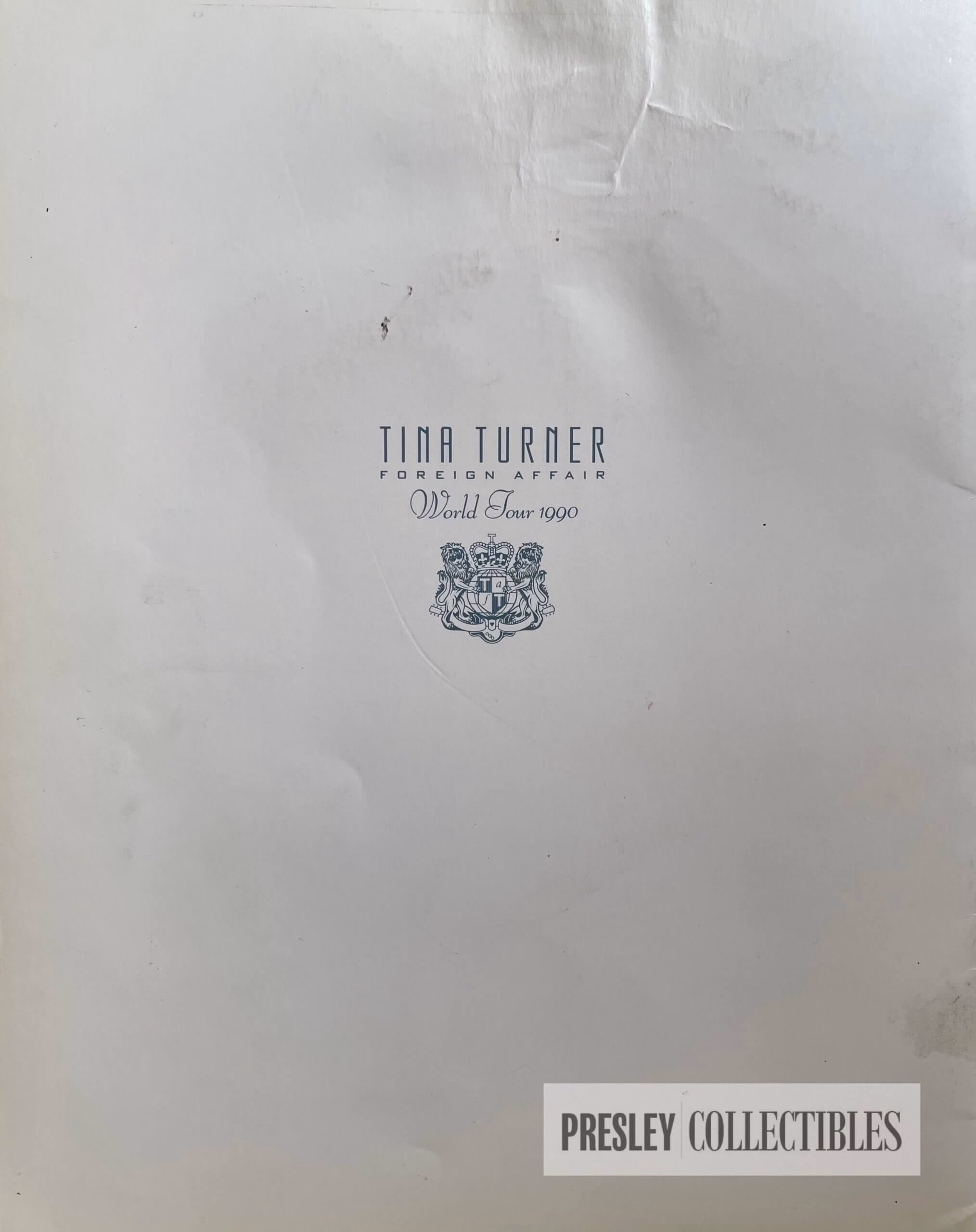 Tina Turner Signed Tour Programme