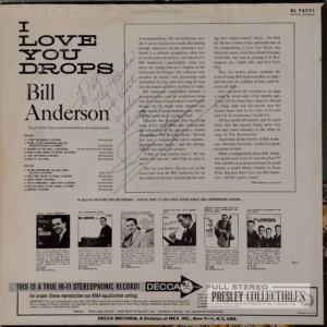 Bill Anderson Signed LP