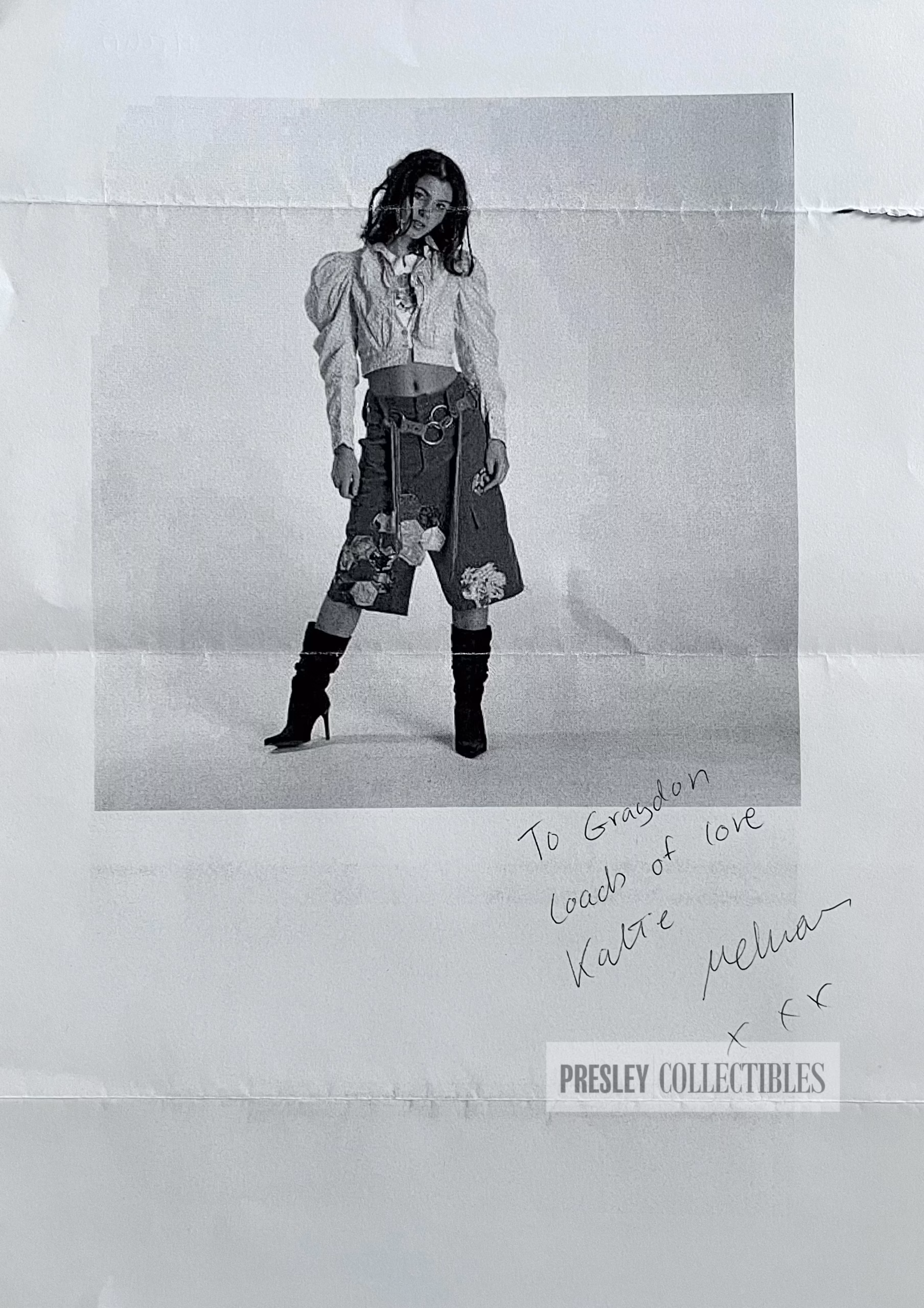 Katie Melua Signed Paper
