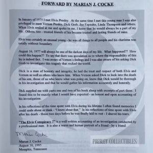 The Elvis Conspiracy Dick Grob