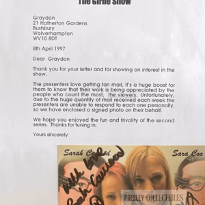 Sara Cox & Sarah Cawood Autographs