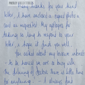 Stirling Gallacher Signed Letter