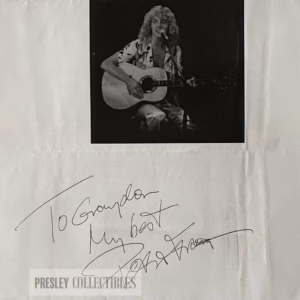 Peter Frampton Signed Paperwork