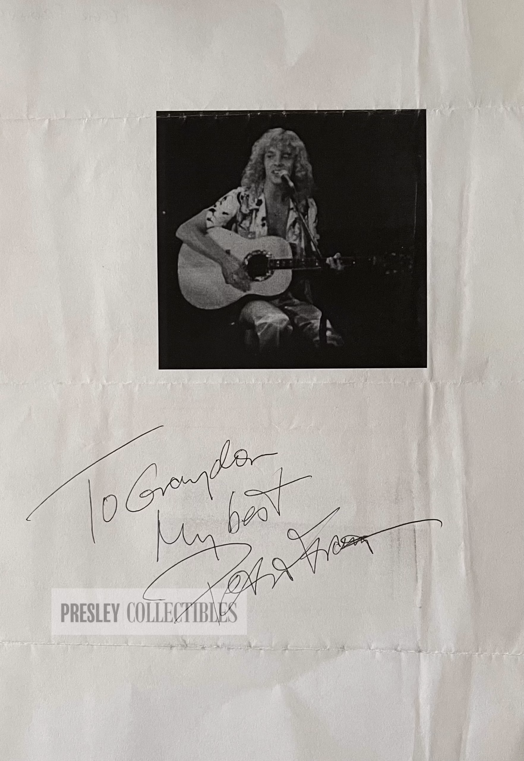 Peter Frampton Signed Paperwork