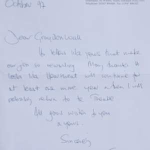 Derek Fowlds Autograph