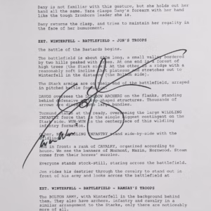 Ian Whyte Autographed Script