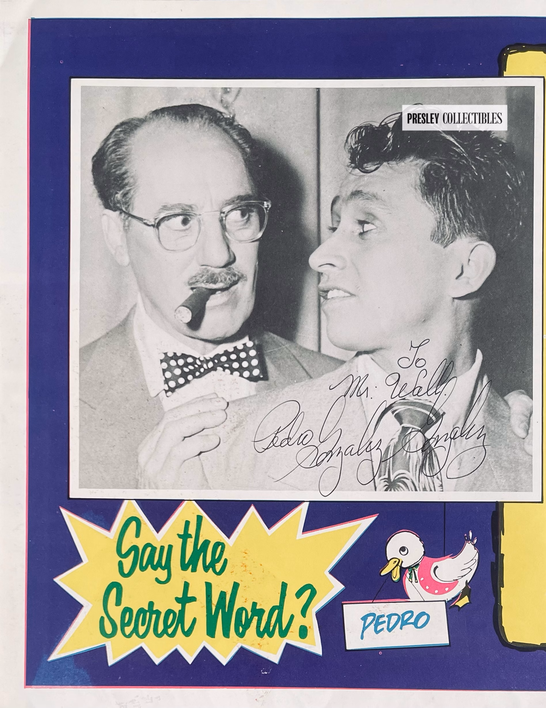 Pedro Gonzalez Gonzalez Signed Poster