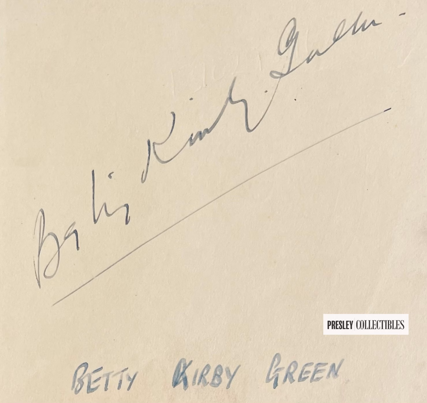 Betty Kirby-Green Autograph